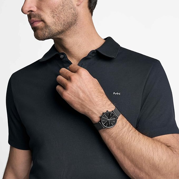 Michael Kors Blake black watch worn on wrist