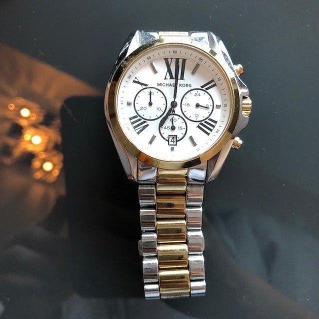 Michael Kors Bradshaw Chronograph Two-tone Ladies Watch MK5855 - The Watches Men & CO #3