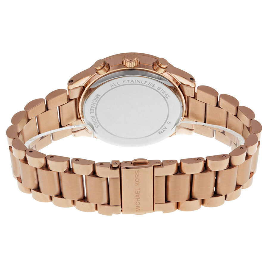 Michael Kors Brinkley Chronograph Rose Dial Ladies Watch MK6204 - The Watches Men & CO #3