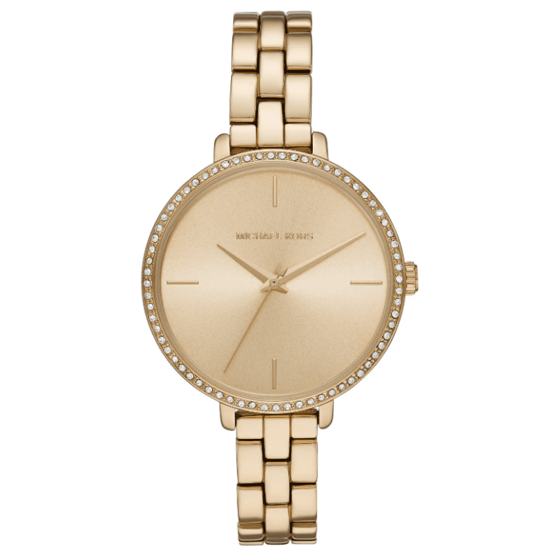 Michael Kors Charley gold-tone women's watch with crystal-set bezel and matching bracelet