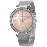 Michael Kors Crystal Pink Mother of Pearl Dial Ladies Watch #MK4518 - The Watches Men & Co