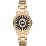 Michael Kors Layton Quartz Black Dial Gold Steel Strap Watch For Women - MK6892 mk6892 - Image 1