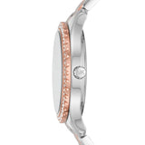 Michael Kors Layton Three Hand Pink Dial Two Tone Steel Strap Watch For Women - MK6894 mk6894 - Image 2