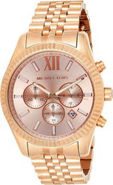 Michael Kors Lexington Chronograph Rose Dial Rose Gold-plated Men’s Watch MK8319 - Watch