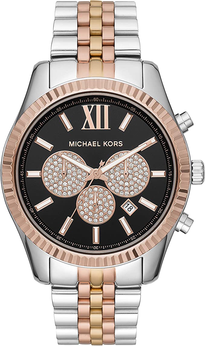 Michael Kors Lexington Tri Tone Men's Watch MK8714 - The Watches Men & CO