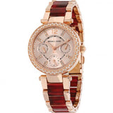 Michael Kors Mini Parker Multi-Function Rose Dial Ladies Watch MK6239 - Watch
