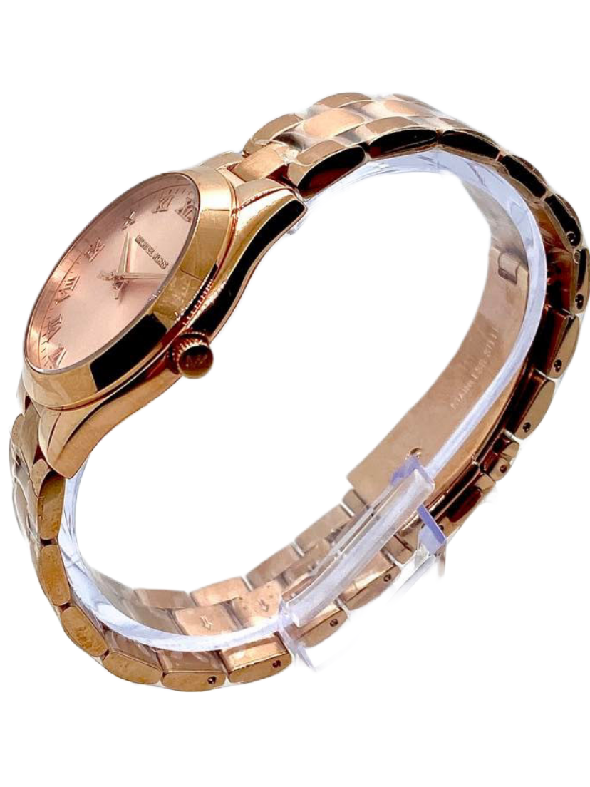 Michael Kors Mini Slim Sunway Rose Gold Dial Ladies Watch MK3457 - Watch