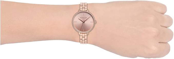 Michael Kors MK4400 worn on wrist showing rose gold dial and bracelet