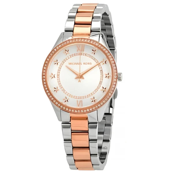Michael Kors Runway White Dial Tow Tone Watch - MK4483