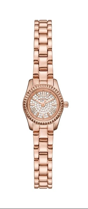 Michael Kors MK4948 rose gold women's watch with crystal dial and matching rose gold bracelet