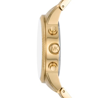 Michael Kors MK8953 Hutton watch side profile showing case depth and chronograph pushers