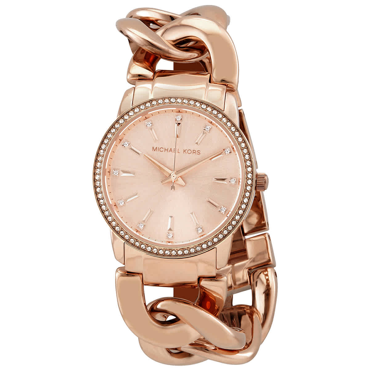 Michael Kors Nini Quartz Crystal Rose Dial Ladies Watch MK3236 - Watch