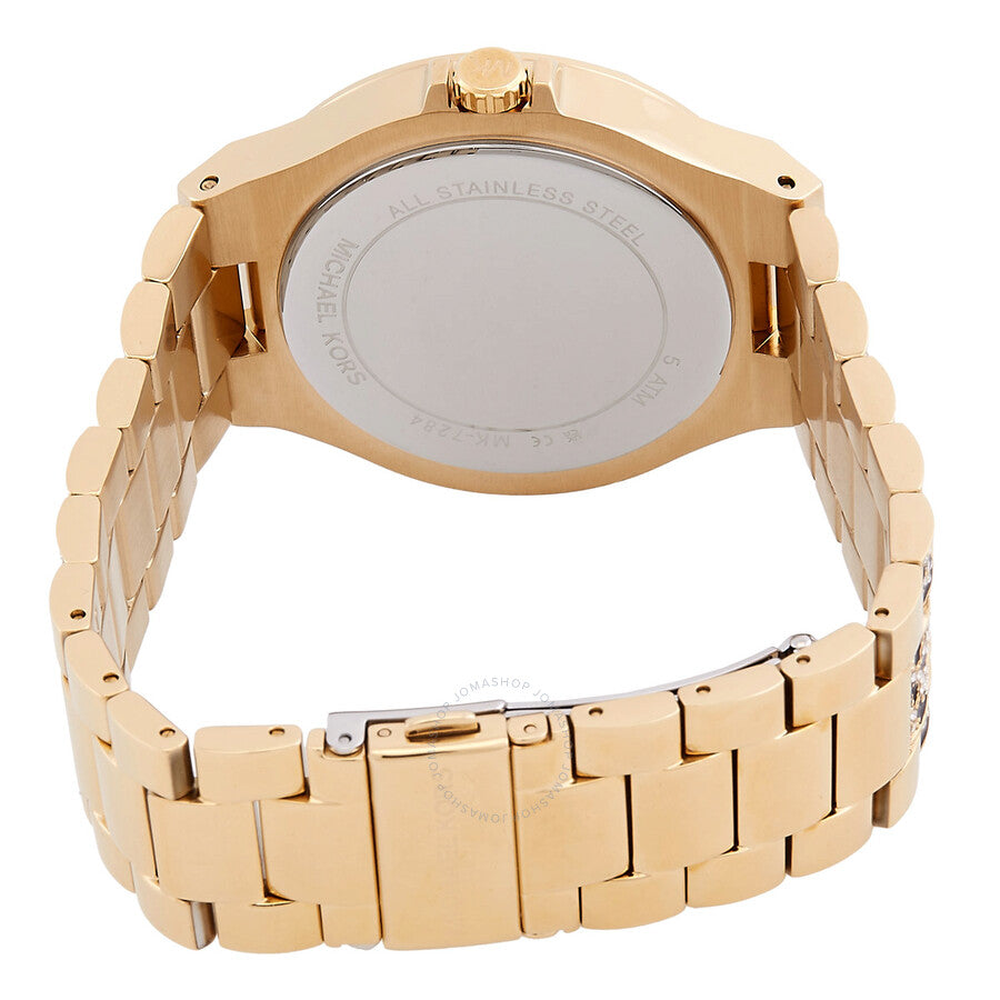 Michael Kors Oversized Lennox watch caseback with stainless steel construction and branding