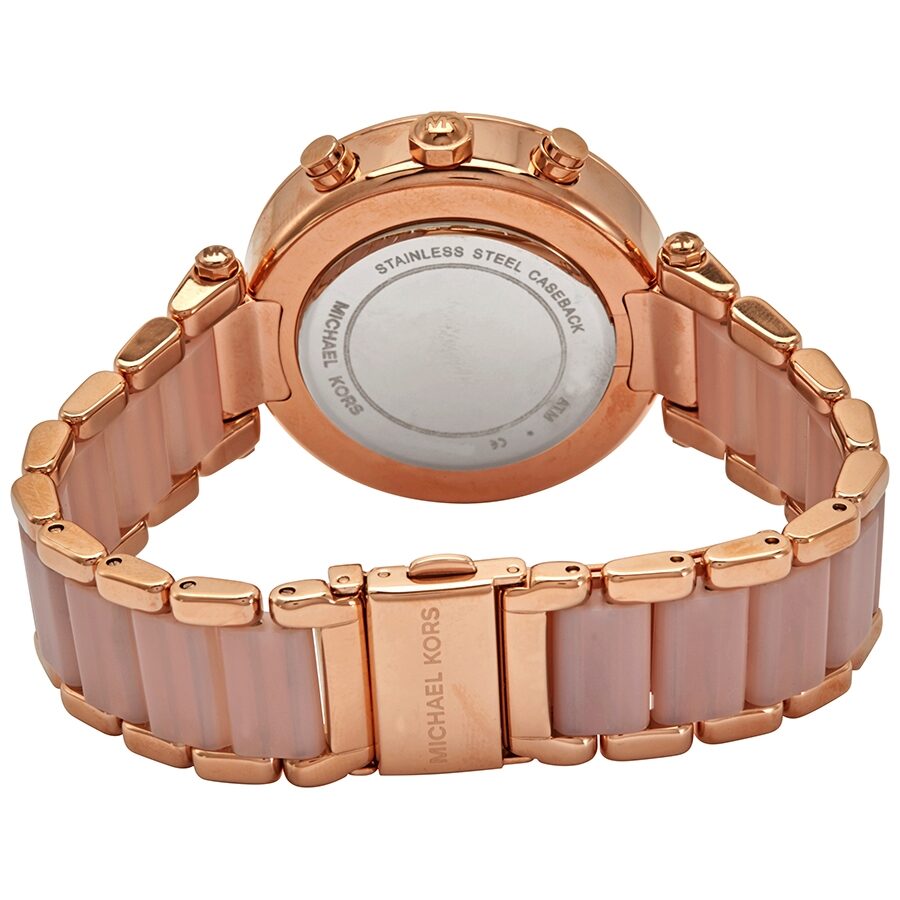Michael Kors Parker Blush Dial Ladies Watch #MK5896 - The Watches Men & CO #3