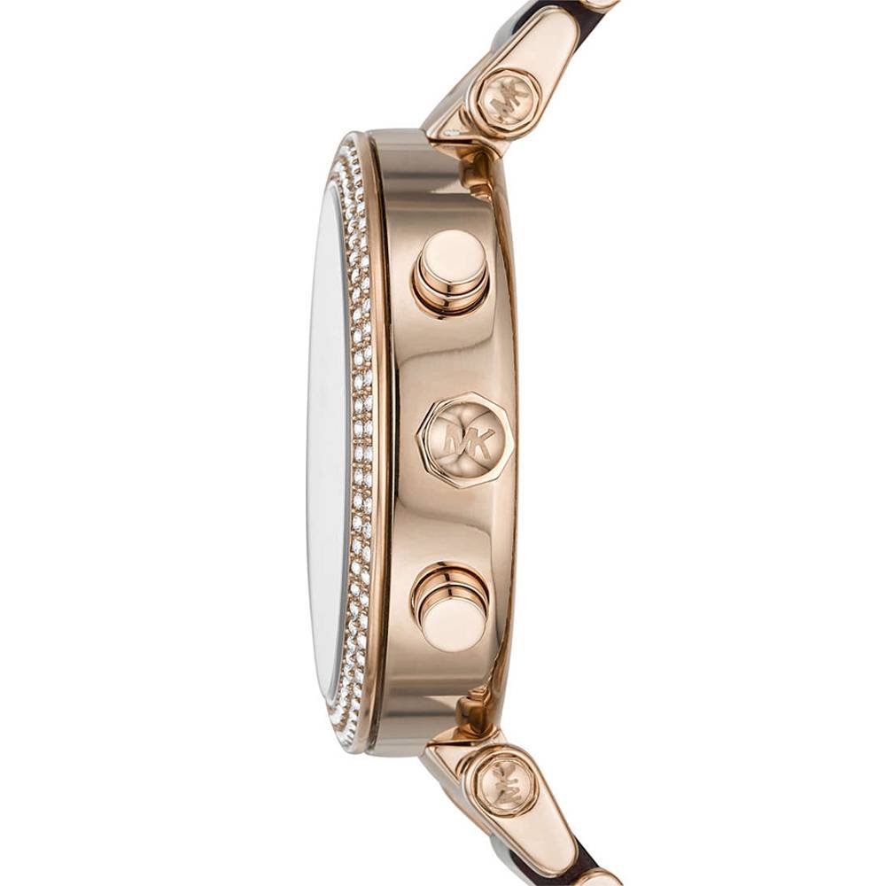 Michael Kors Parker Chronograph Quartz Crystal Rose Dial Ladies Watch MK6832 - Watch