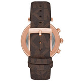 Michael Kors Parker Chronograph White Dial Brown Leather Strap Watch For Women - MK6917 mk6917 - Image 4