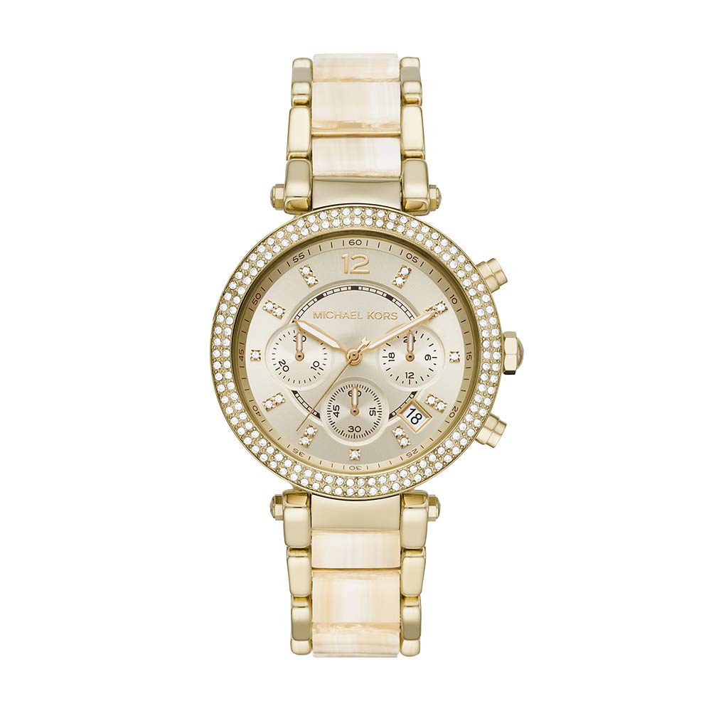 Michael Kors Parker Gold Tone Chronograph Women's Watch MK6831 - The Watches Men & CO