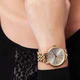 Michael Kors Pyper Crystal Yellow Gold-tone Dial Ladies Watch MK3898 - Watch