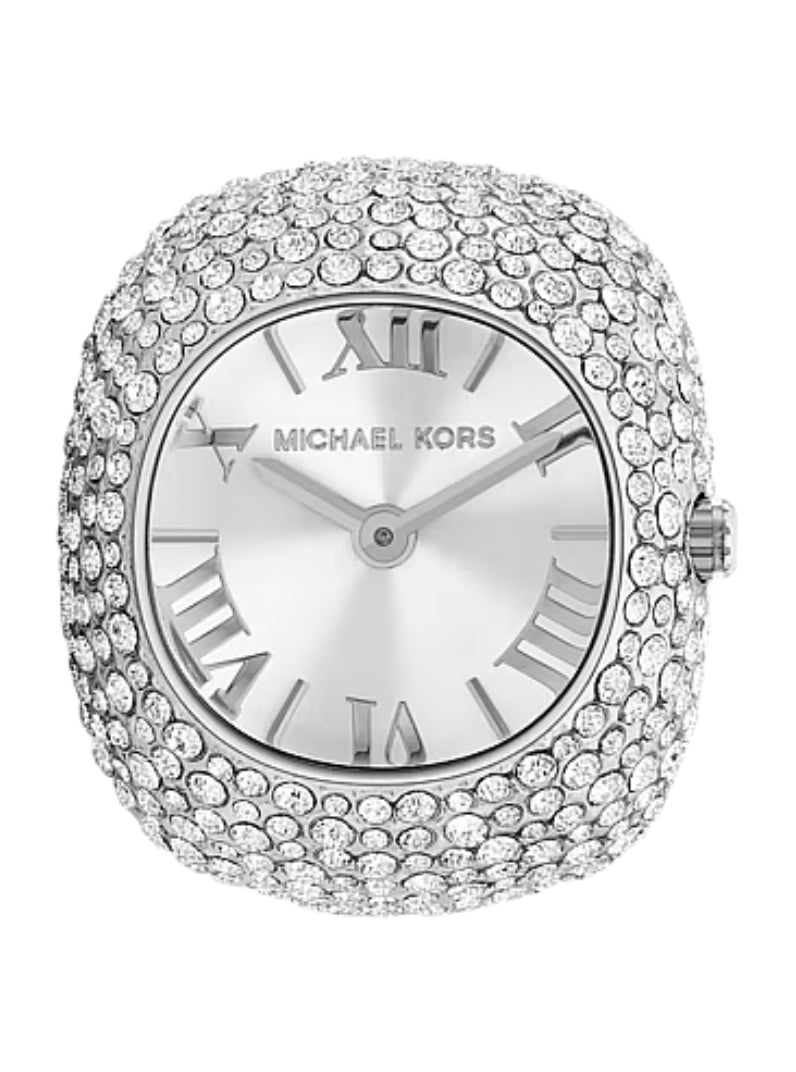 Michael Kors Rylee two-hand watch with silver dial and crystal-embellished stainless steel case