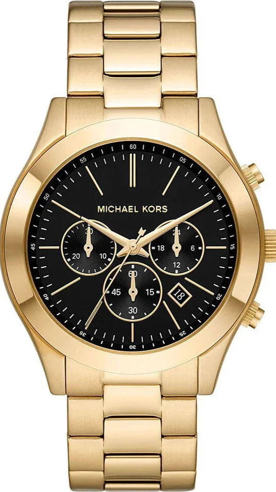 Michael Kors Slim Runway Chronograph Gold-Tone Stainless Steel Watch - MK1068 mk1076 - Image 1