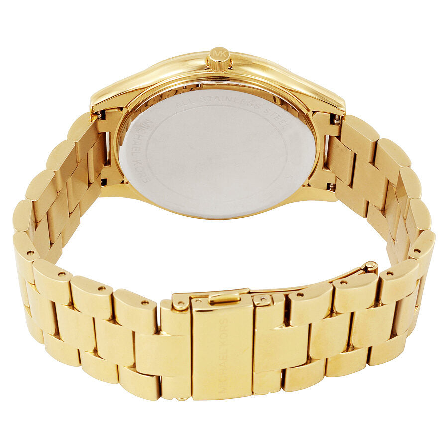 Michael Kors Slim Runway Gold Dial Ladies Watch MK3590 - The Watches Men & CO #3
