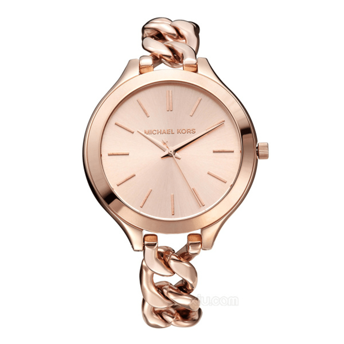 Michael Kors Slim Runway Twist Rose Dial Ladies Watch MK3223 - The Watches Men & CO