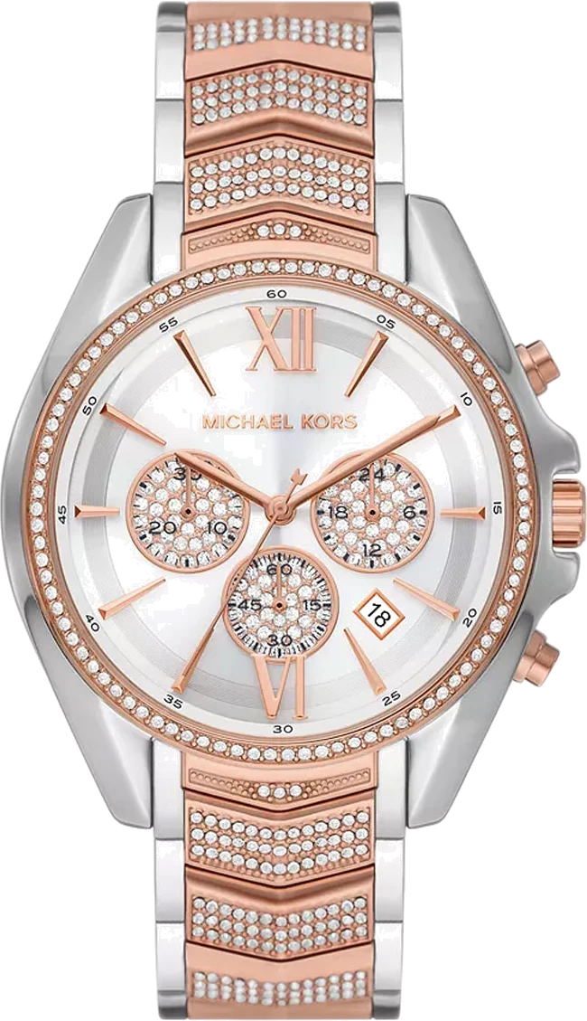 Michael Kors Whitney Chronograph Quartz Crystal White Dial Ladies Watch MK7225