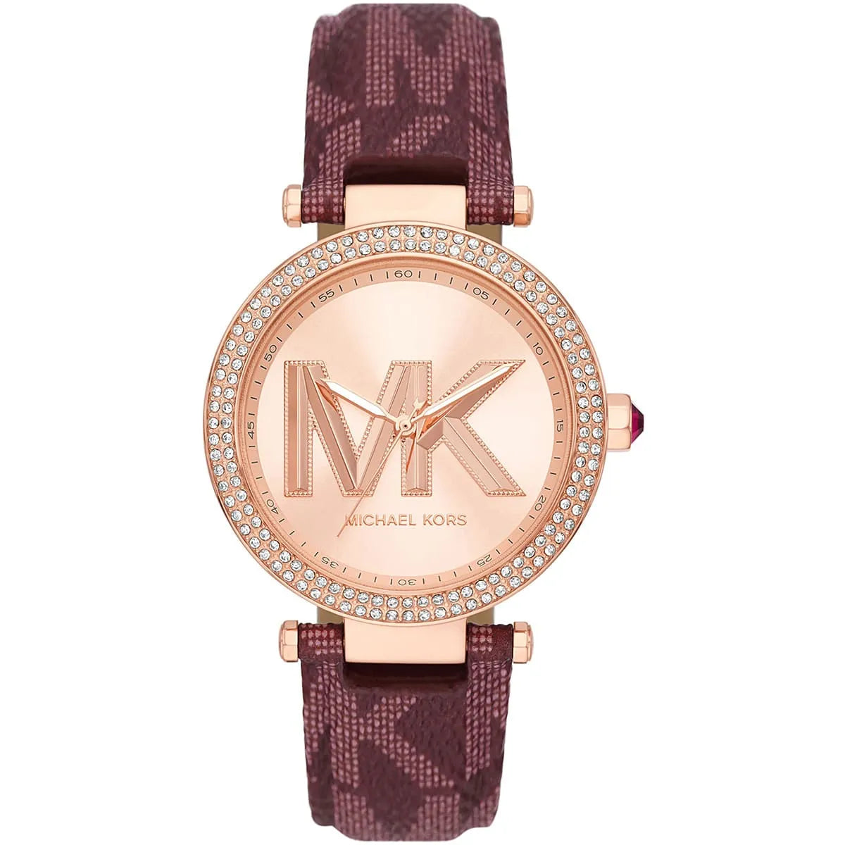 Michael Kors Parker Merlot PVC with Logo Women's Watch - MK2974