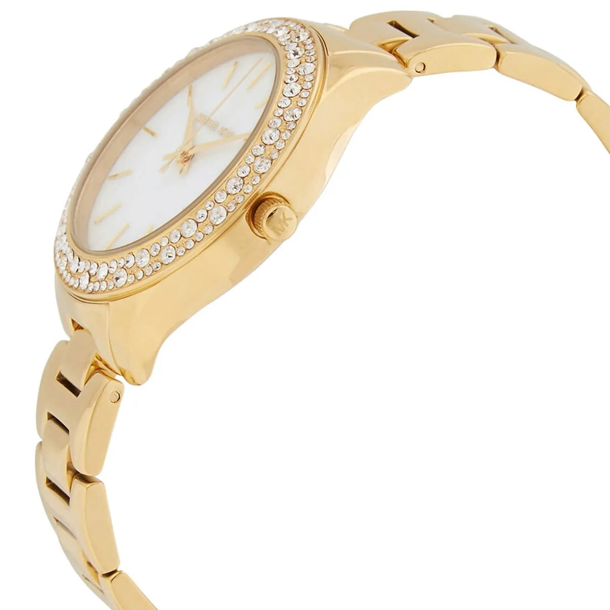 Michael Kors Liliane White MOP Dial Gold Women's Watch - MK4555