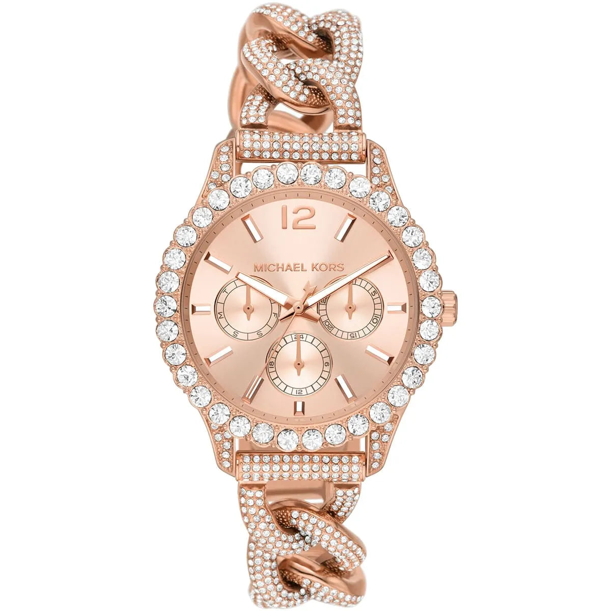Michael Kors Pyper Gen 4654 women's watch with rose gold tone and crystal details