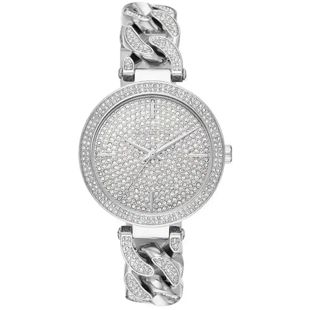 Michael Kors Catelyn Silver Glitz Chain Women's Watch - MK4675