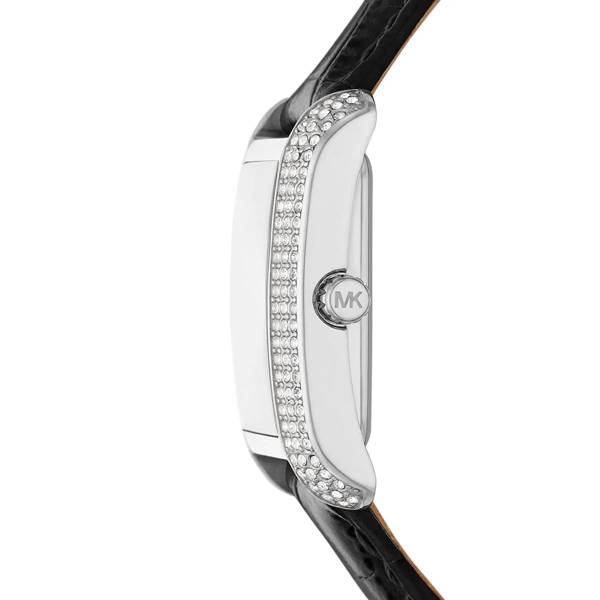 Michael Kors Emery Emery Pavé Silver-Tone and Black Leather - MK4696