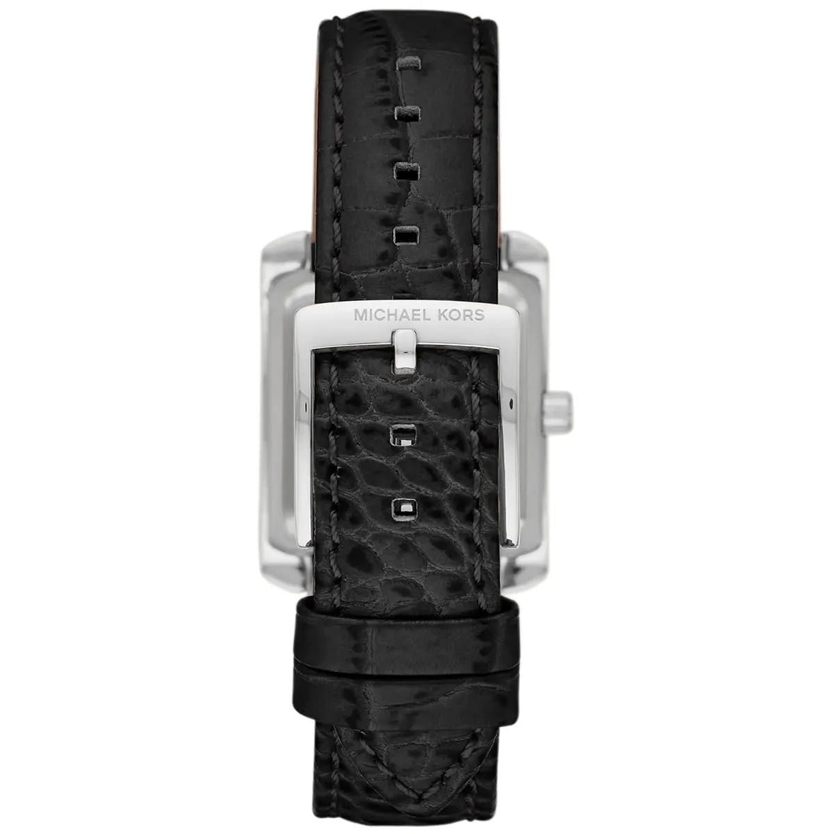 Michael Kors Emery Emery Pavé Silver-Tone and Black Leather - MK4696