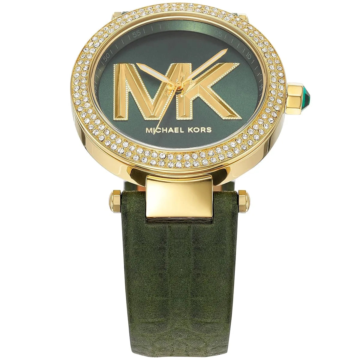 Michael Kors Parker Three-Hand Green Genuine Leather Women's Watch - MK4724