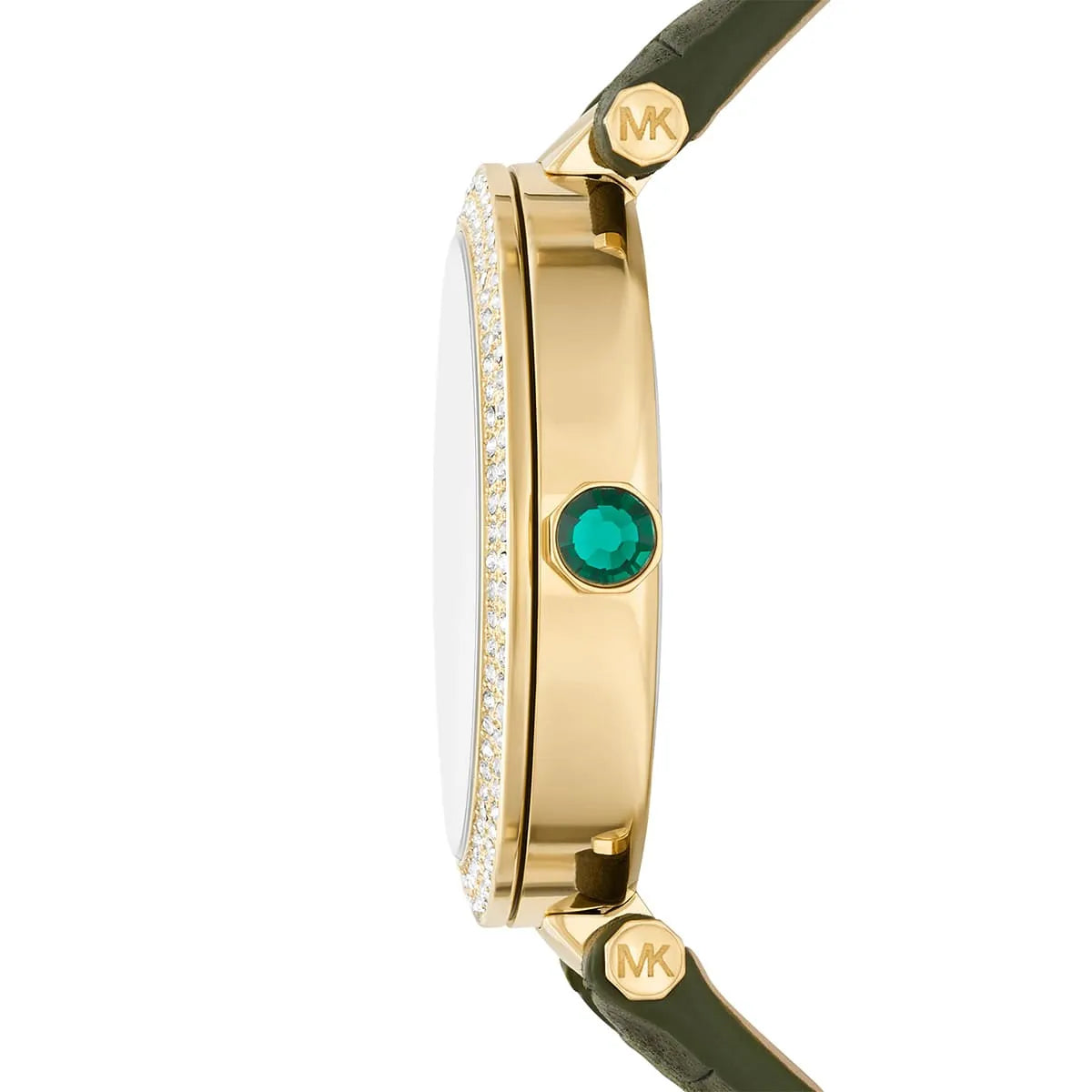 Michael Kors Parker Three-Hand Green Genuine Leather Women's Watch - MK4724