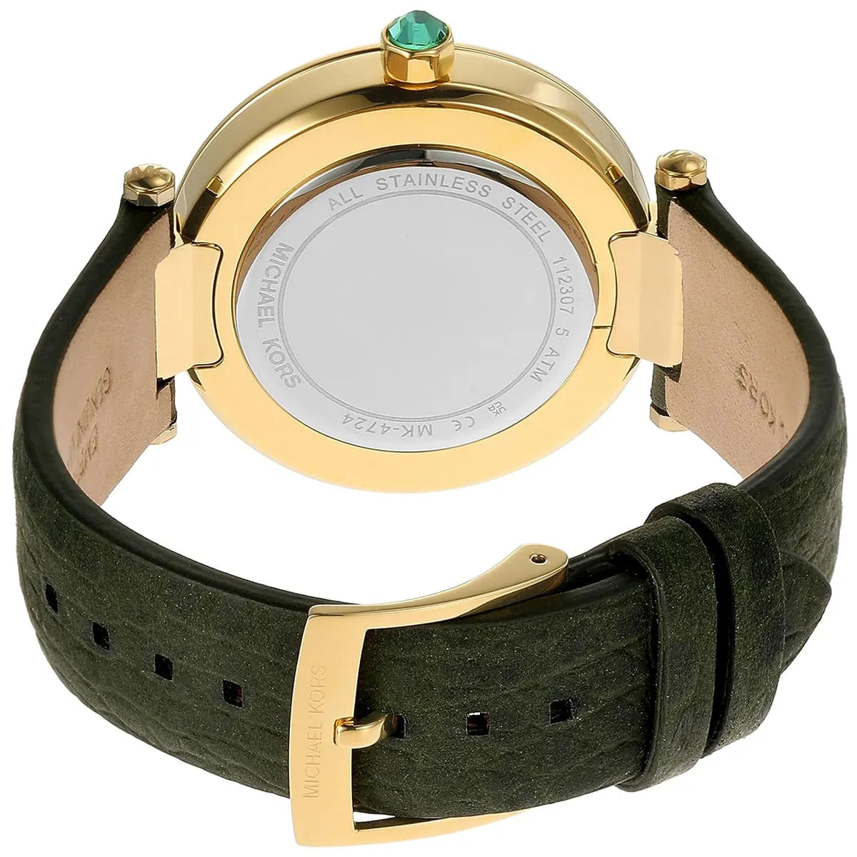 Michael Kors Parker Three-Hand Green Genuine Leather Women's Watch - MK4724