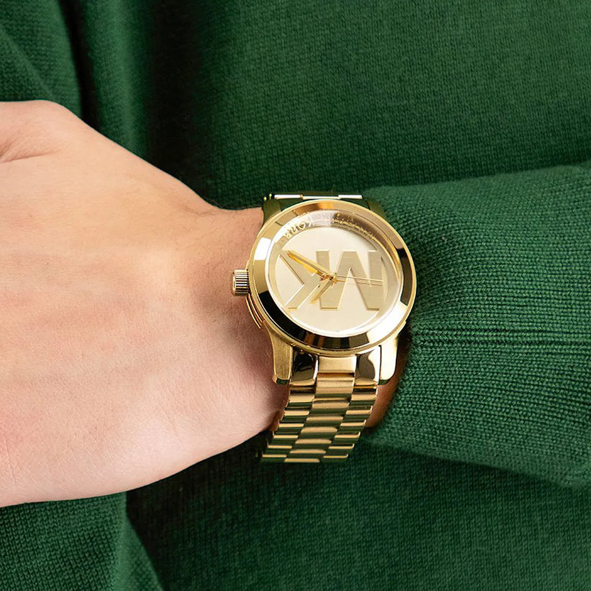 Michael Kors Runway Champagne Dial Gold-Tone Watch - MK5473