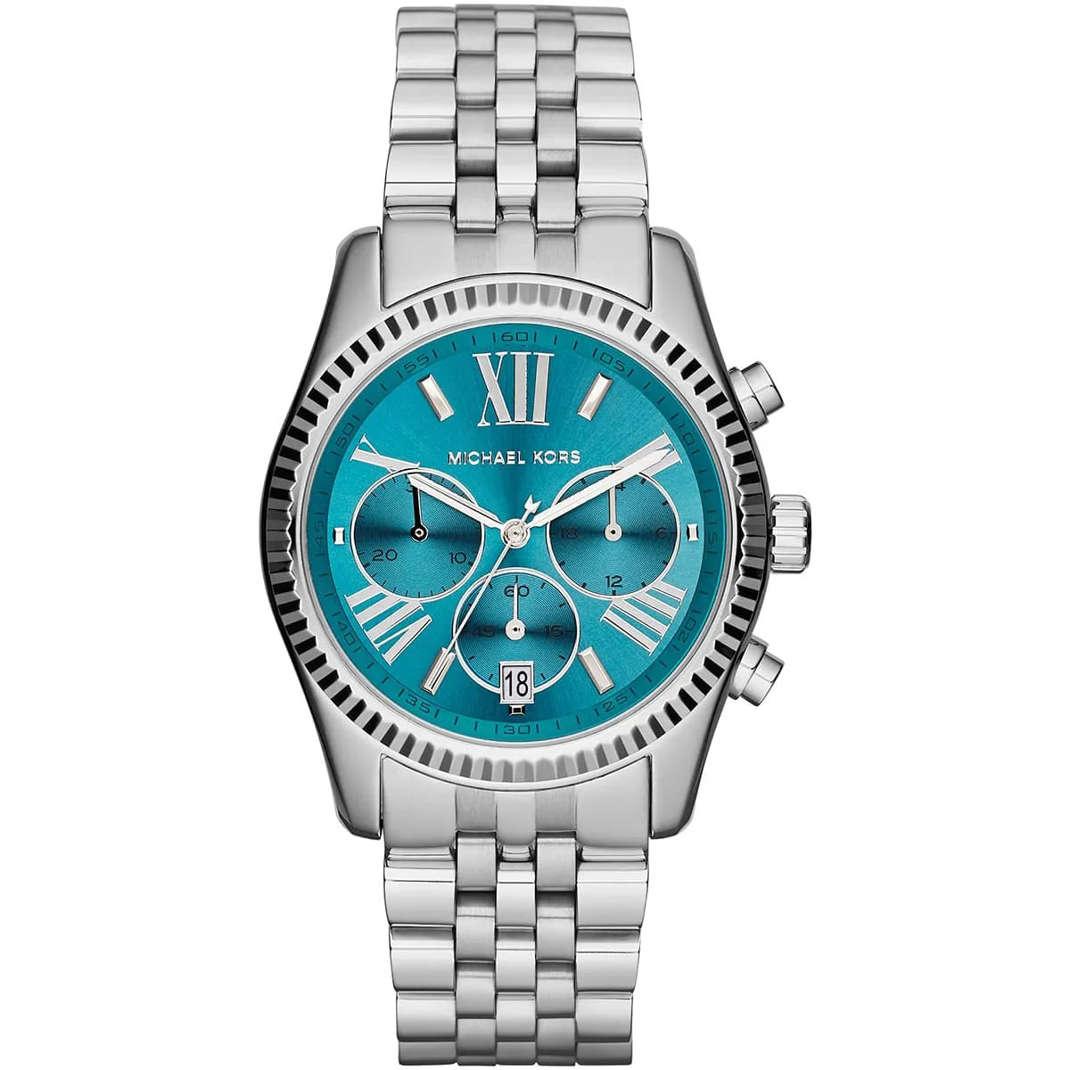 Michael Kors Lexington Blue Dial Silver Unisex Watch - MK5887