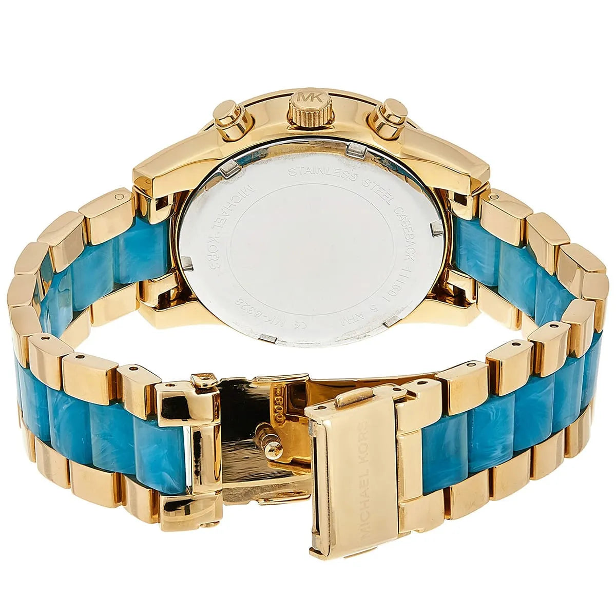 Michael Kors Ritz Chronograph Gold and Blue Women's Watch - MK6328