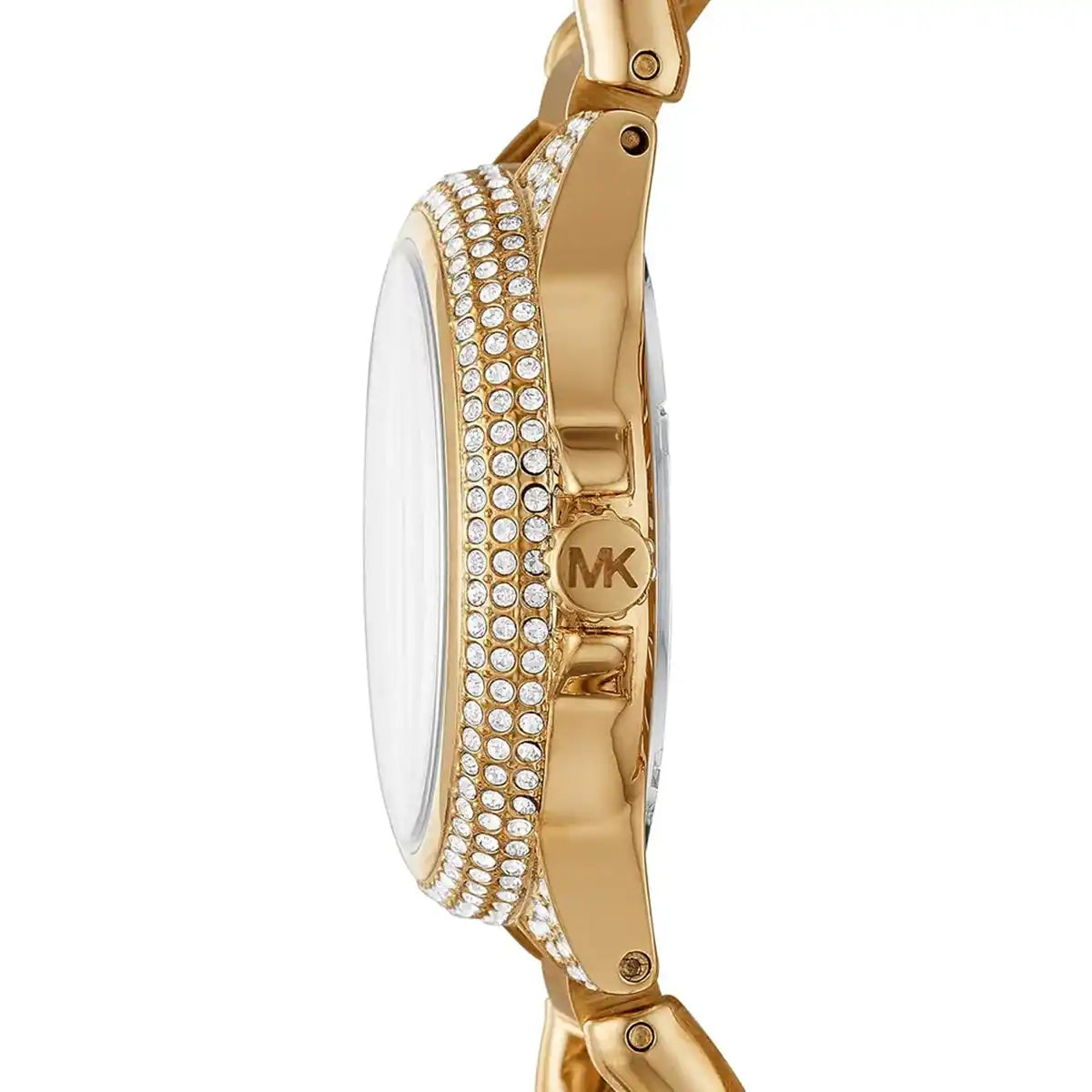 Michael Kors Mini Camille Pavé Gold Curb-Link Women's Watch - MK6842