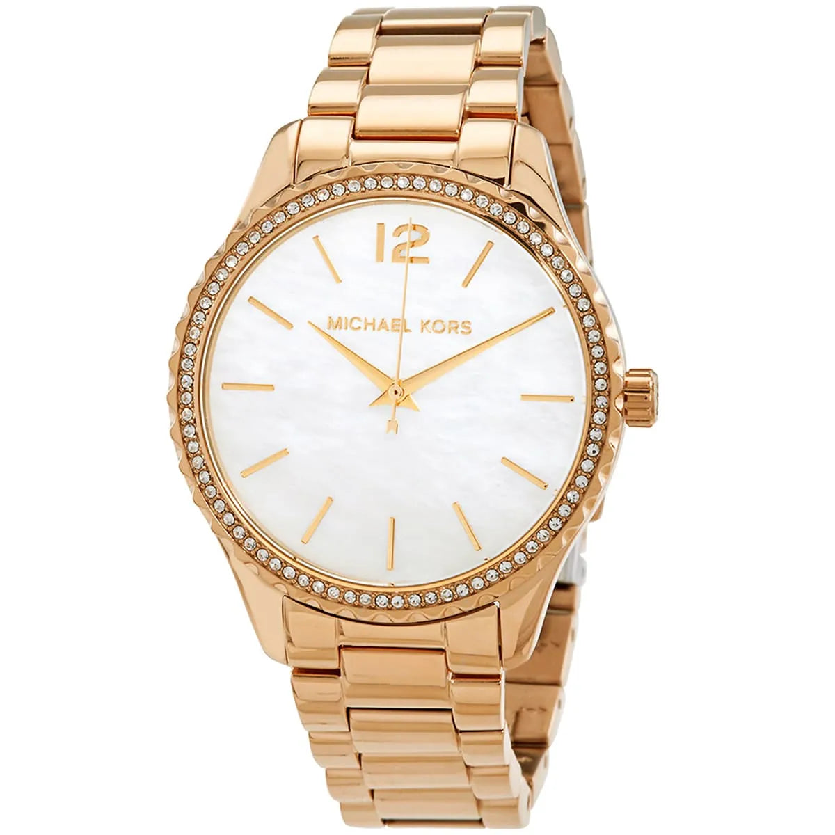 Michael Kors Layton White MOP Dial Gold Women's Watch - MK6870