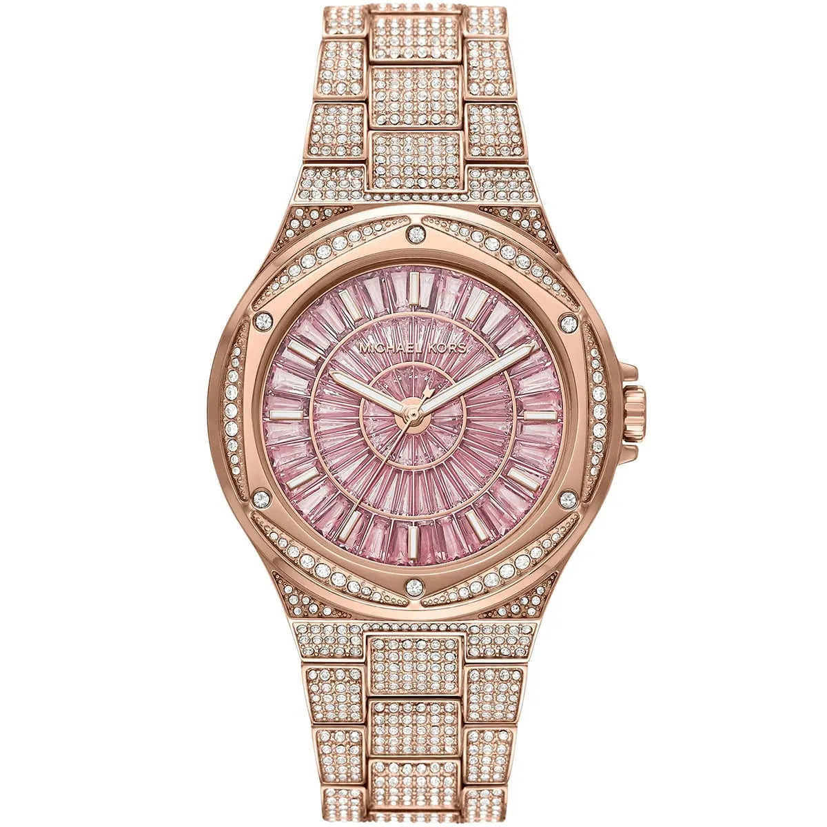 Michael Kors Oversized Lennox Pavé Rose Gold-Tone Women's Watch - MK6992