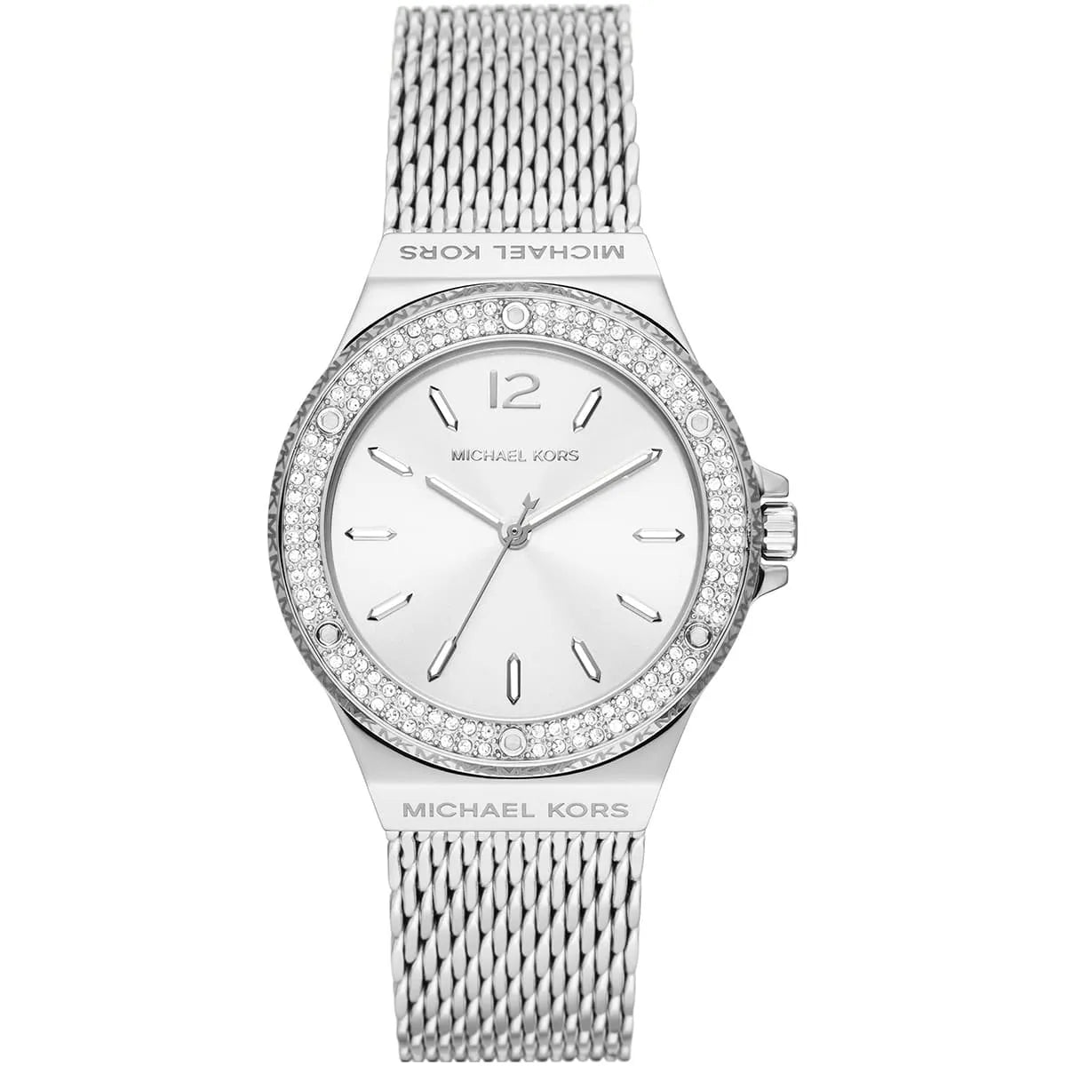 Michael Kors Lennox Pavé Silver Mesh Watch - MK7337