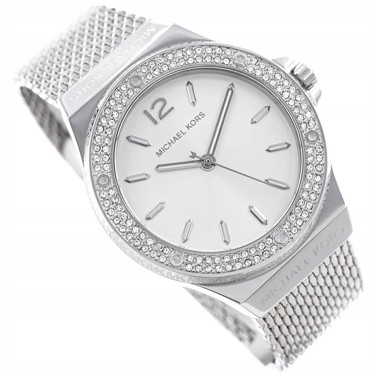 Michael Kors Lennox Pavé Silver Mesh Women's Watch - MK7337