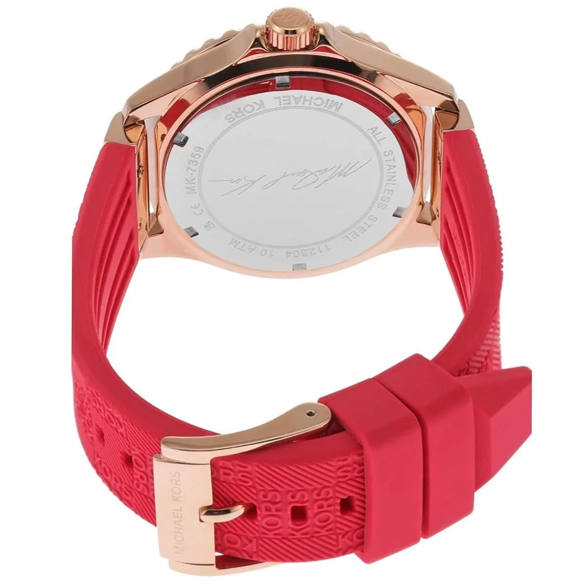 Michael Kors Everest Crystal-set Dial Pink Silicone Women's Watch - MK7359