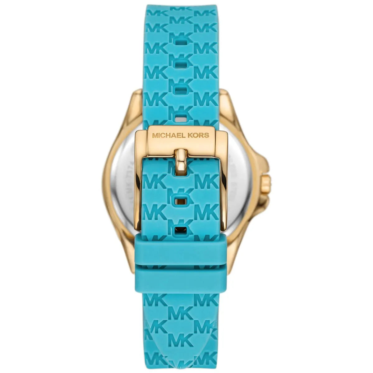 Michael Kors Mini Pilot Pavé Gold-Tone and Logo Silicone Women's Watch - MK7374