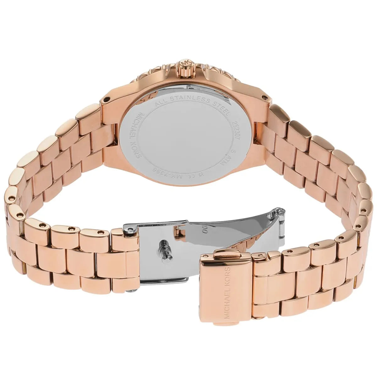 Michael Kors Mini Lennox Pink Dial Rose-gold Women's Watch - MK7396