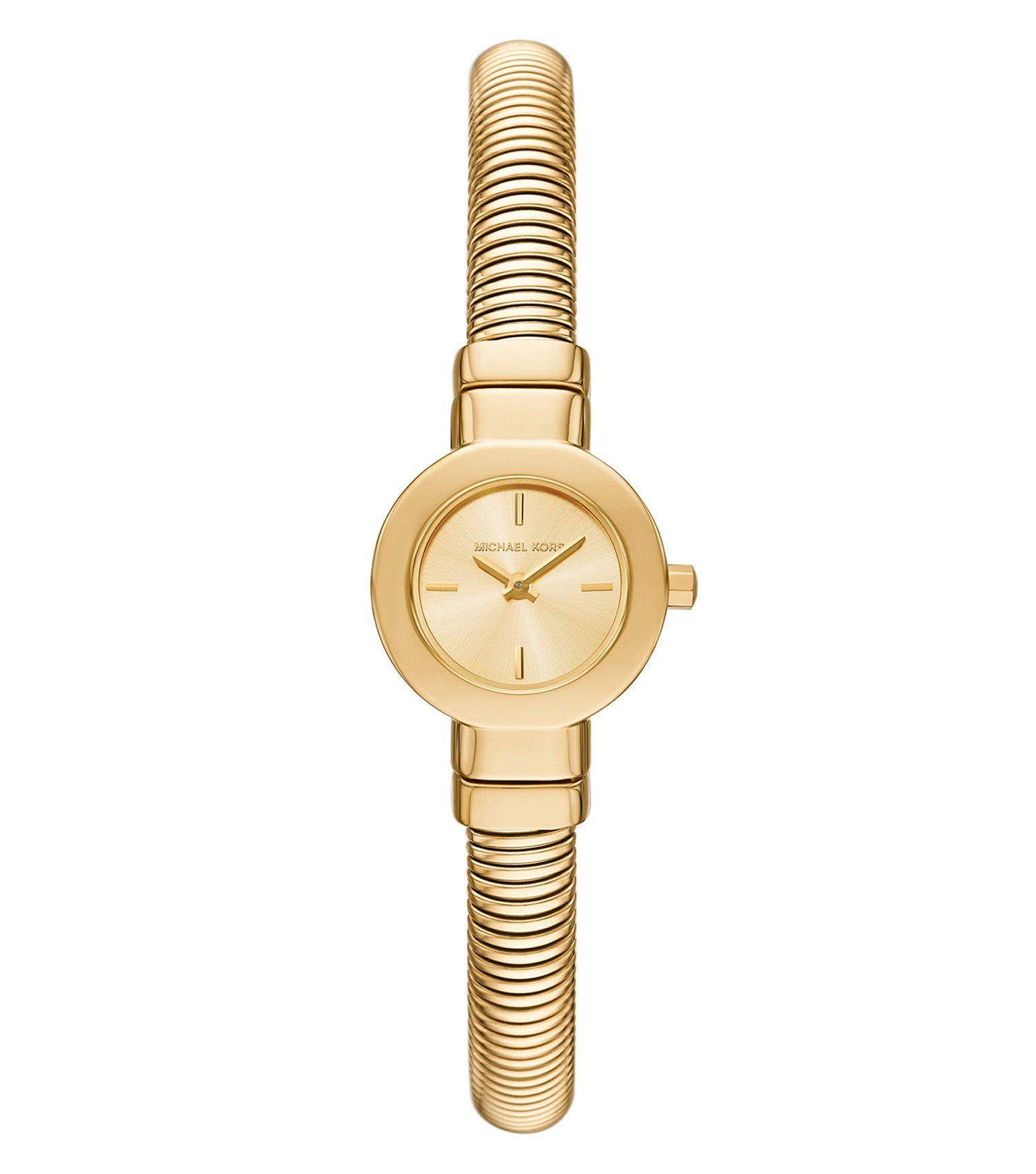 Michael Kors Mini Gramercy MK7527 gold-tone women's watch with textured bracelet strap