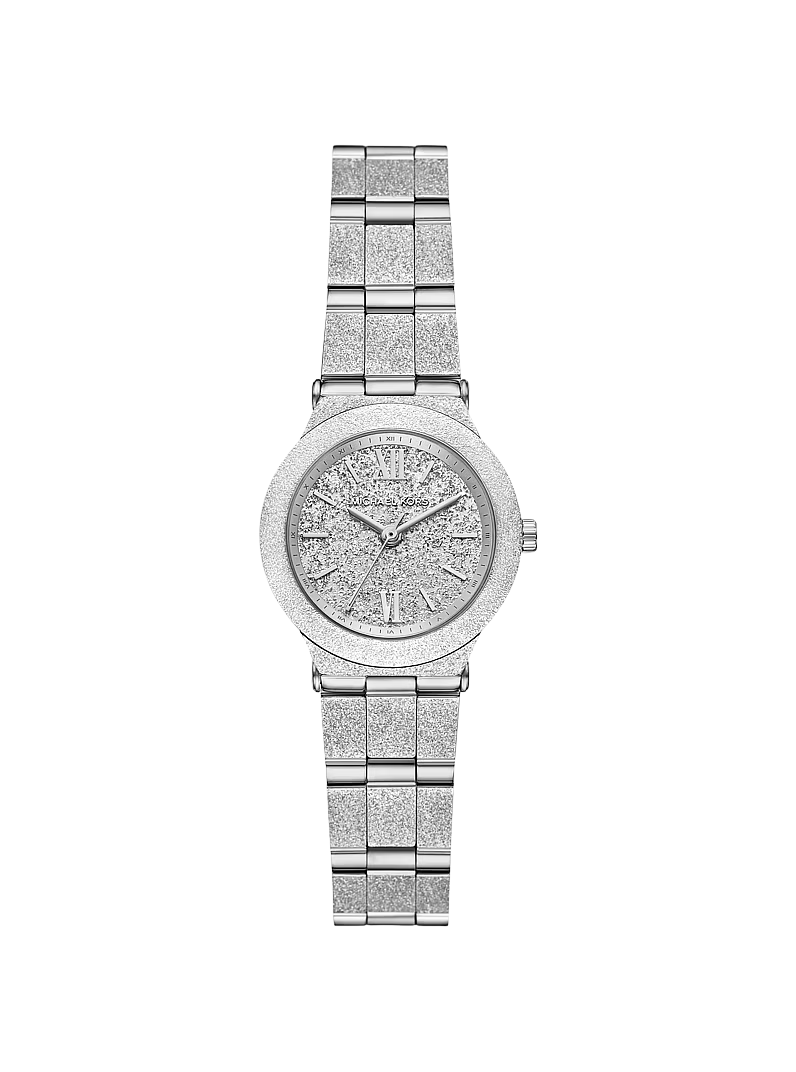 Michael Kors Billie women's watch with stainless steel bracelet and textured silver dial