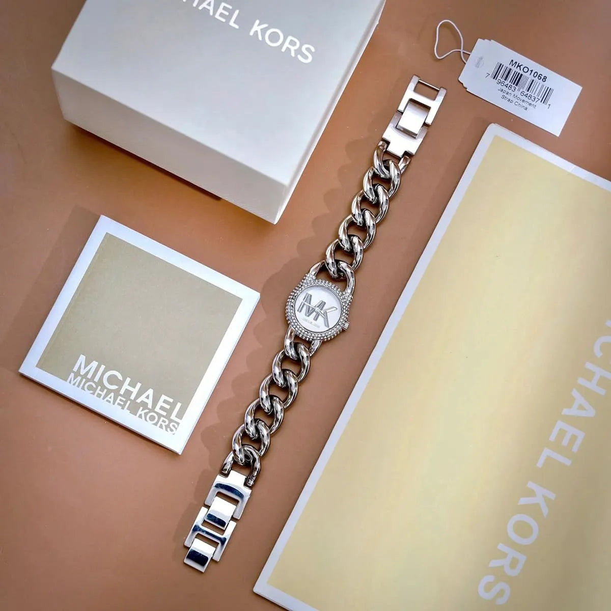 Michael Kors Liliane watch with packaging and documentation